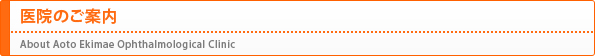 医院のご案内(About Aoto Ekimae Ophthalmological Clinic)